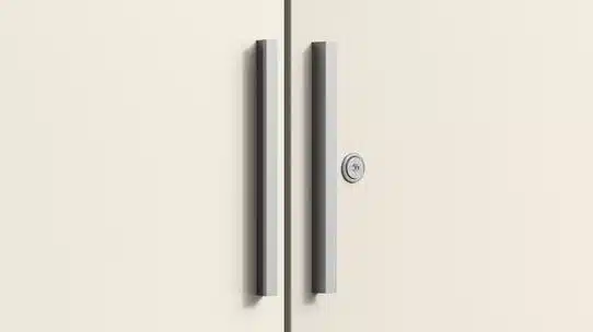 Lacasse - Mobilier de rangement en métal - Mobilier de rangement en métal / Poignée M / Argent métallique