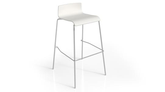 United Chair - Veinure - Veinure / VR31H-E1-WHT / Tabouret