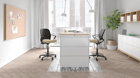 United Chair - Rackup - Rackup / RK53-E3-MUR-ME026-ST-P-GB-HDW-FA / Tabouret