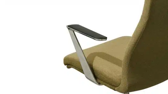United Chair - Tocco - Boomerang Lean Armrest - CBA Polished Aluminum