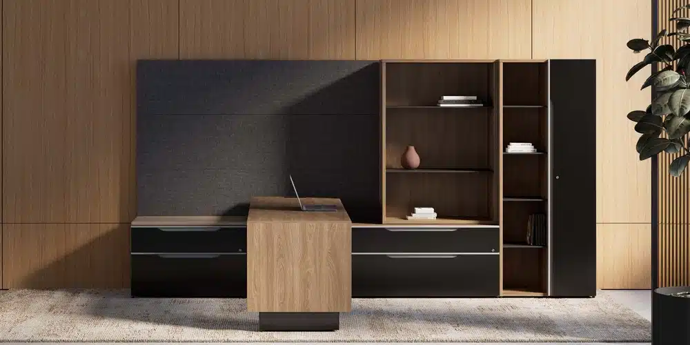 Nex, Bureaux &agrave; hauteur ajustable par Groupe Lacasse